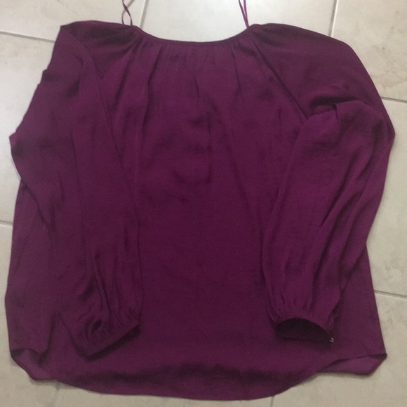 🔸NWT Jennifer Lopez Lace up Romantic Blouse peasant Sz M - Picture 3 of 4